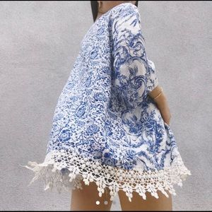 LF Blue and White Kimono